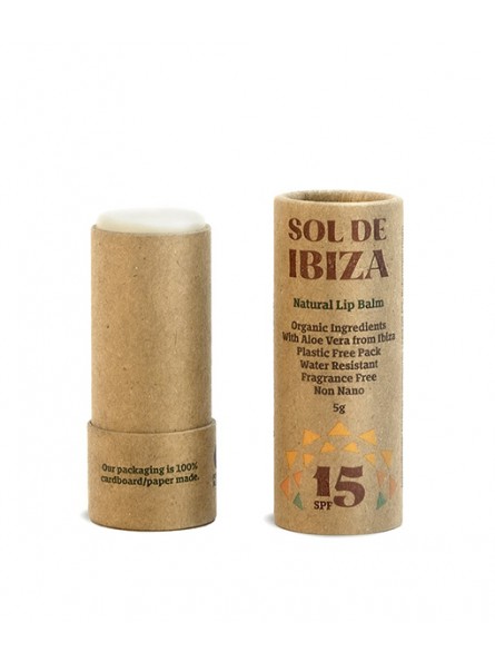 Bálsamo labial con protección solar SPF15 - Sin plástico